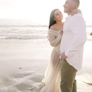 Sheer sequined long sleeve dress